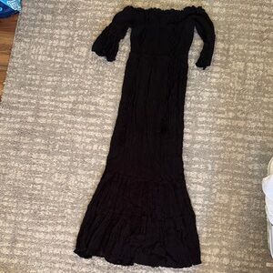Lost + Wander Black Off-Shoulder Dress